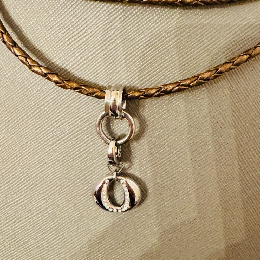 Fossil Braided Stainless Steel Silver Charm Necklace Set with Charms - Picture 12 of 16